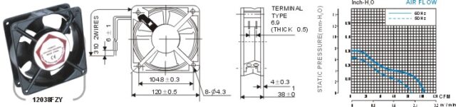 COOLER 220V 120X120X38 BUJE